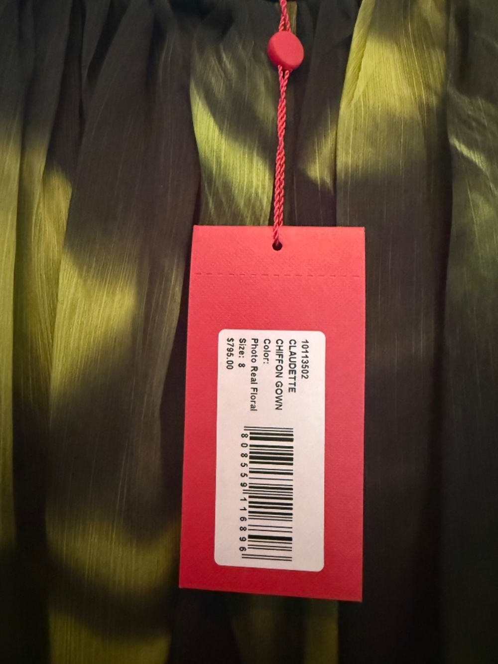 Halston Claudette Strapless Floral-Print Trapeze Gown - Picture 5 of 5